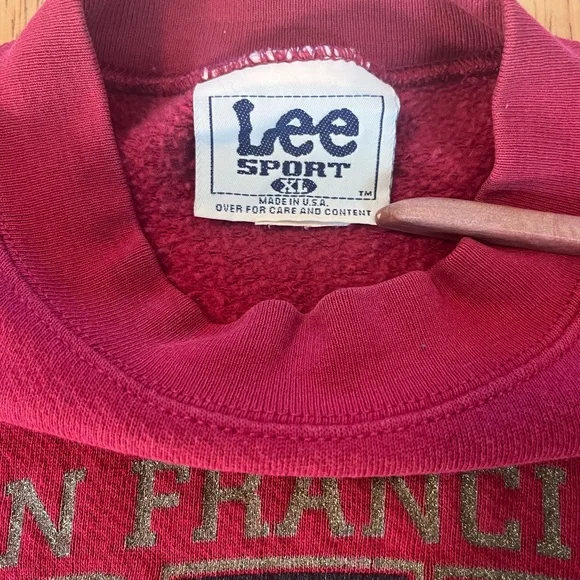 Vintage Lee Sport San Francisco 49ers Crewneck Sweatshirt Made USA XL - Picture 4 of 11